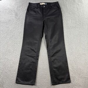Vintage‎ Y2K Gap Bootcut Pants Womens 8 Shiney Glossy 5-Pocket Jeans Moto Biker